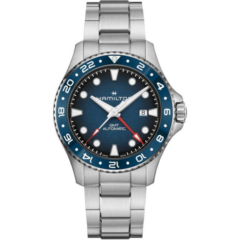 The Watch Boutique Hamilton Khaki Navy Scuba Auto GMT Automatic Blue Dial H82535140