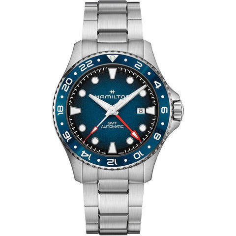 The Watch Boutique Hamilton Khaki Navy Scuba Auto GMT Automatic Blue Dial H82535140