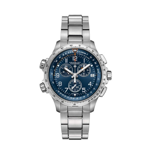The Watch Boutique Hamilton Khaki X-Wind GMT Chrono Quartz H77922141