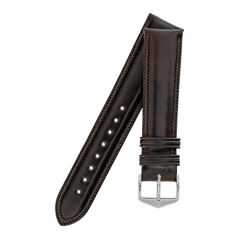 The Watch Boutique Hirsch ASCOT English Leather Watch Strap in BROWN
