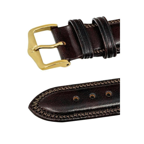 The Watch Boutique Hirsch ASCOT English Leather Watch Strap in BROWN