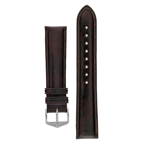 The Watch Boutique Hirsch ASCOT English Leather Watch Strap in BROWN