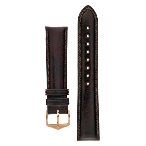 The Watch Boutique Hirsch ASCOT English Leather Watch Strap in BROWN