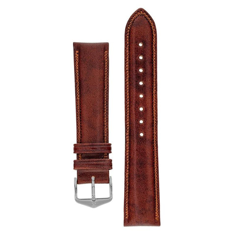 The Watch Boutique Hirsch ASCOT English Leather Watch Strap in GOLD BROWN