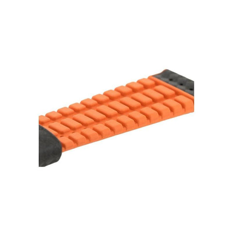 The Watch Boutique Hirsch AYRTON Carbon Embossed Performance Watch Strap in BLACK / ORANGE