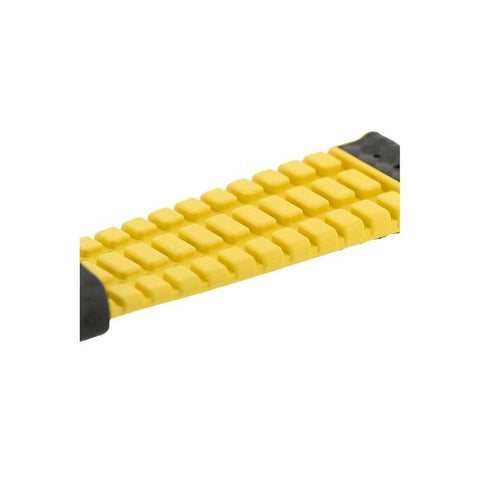 The Watch Boutique Hirsch AYRTON Carbon Embossed Performance Watch Strap in BLACK / YELLOW
