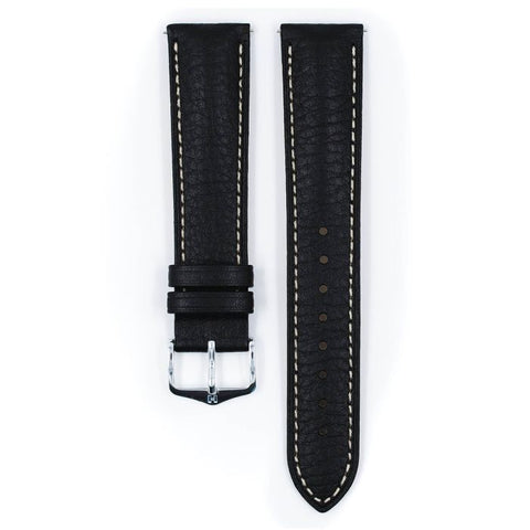 The Watch Boutique Hirsch BOSTON Calf Watch Strap in BLACK
