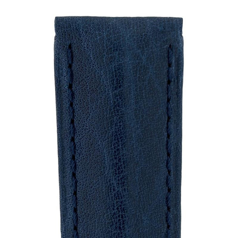 The Watch Boutique Hirsch CAMELGRAIN No Allergy Leather Watch Strap in BLUE