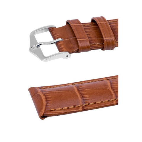 The Watch Boutique Hirsch DUKE Alligator Embossed Leather Watch Strap in HONEY