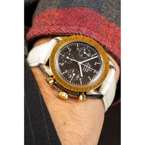 The Watch Boutique Hirsch DUKE Alligator Embossed Leather Watch Strap in WHITE