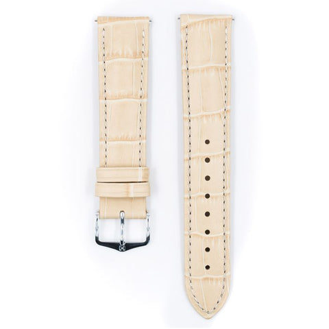 The Watch Boutique Hirsch DUKE Calf Watch Strap in BEIGE