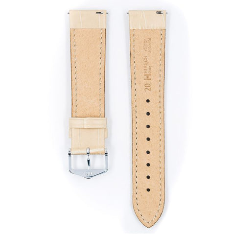 The Watch Boutique Hirsch DUKE Calf Watch Strap in BEIGE