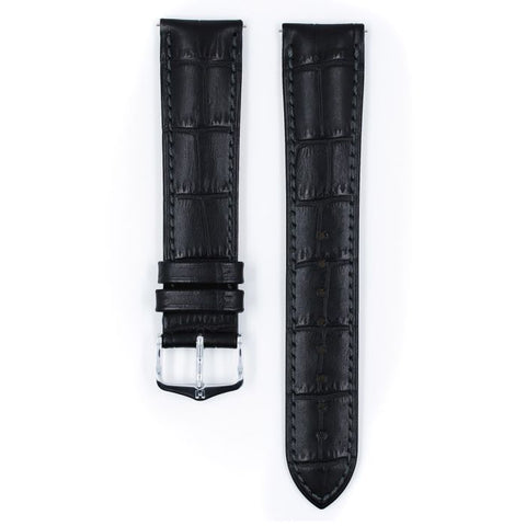 The Watch Boutique Hirsch DUKE Calf Watch Strap in BLACK