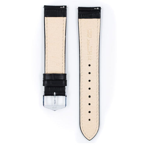 The Watch Boutique Hirsch DUKE Calf Watch Strap in BLACK