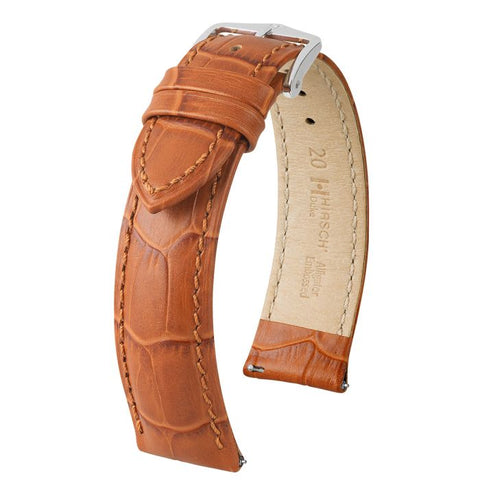 The Watch Boutique Hirsch DUKE Calf Watch Strap in HONEY
