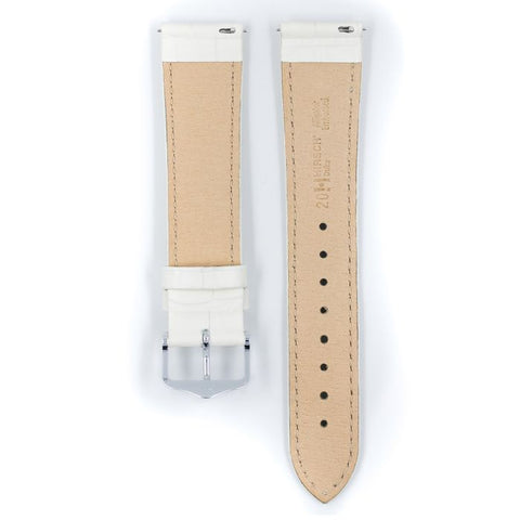 The Watch Boutique Hirsch DUKE Calf Watch Strap in WHITE