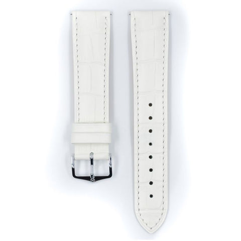 The Watch Boutique Hirsch DUKE Calf Watch Strap in WHITE