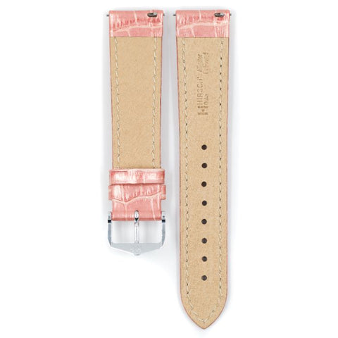 The Watch Boutique Hirsch DUKE METALLIC Calf Watch Strap in METALLIC ROSE