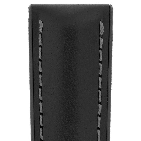 The Watch Boutique Hirsch JAMES Calf Leather Performance Watch Strap in BLACK