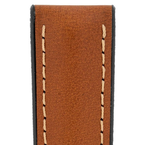 The Watch Boutique Hirsch JAMES Calf Leather Performance Watch Strap in GOLD BROWN