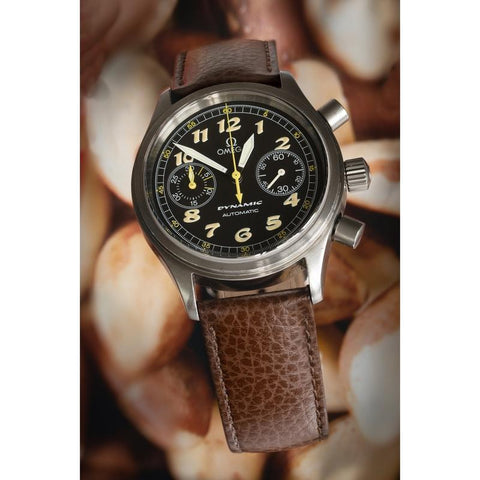 The Watch Boutique Hirsch KANSAS Buffalo Embossed Calf Leather in BROWN