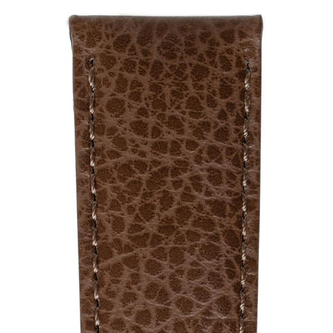 The Watch Boutique Hirsch KANSAS Buffalo Embossed Calf Leather in BROWN