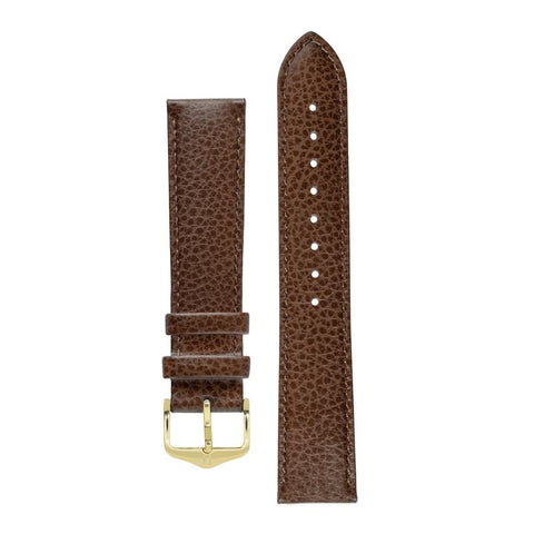 The Watch Boutique Hirsch KANSAS Buffalo Embossed Calf Leather in BROWN