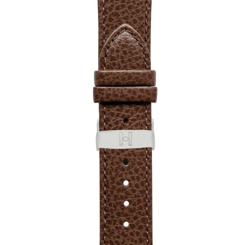 The Watch Boutique Hirsch KANSAS Buffalo Embossed Calf Leather in BROWN