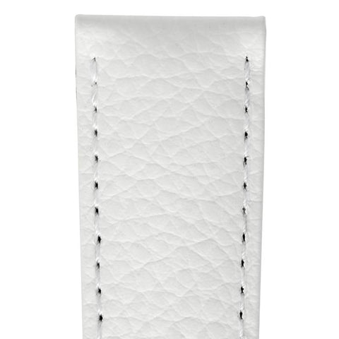 The Watch Boutique Hirsch KANSAS Buffalo Embossed Calf Leather in WHITE