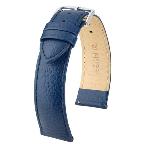 The Watch Boutique Hirsch KANSAS Calf Watch Strap in BLUE
