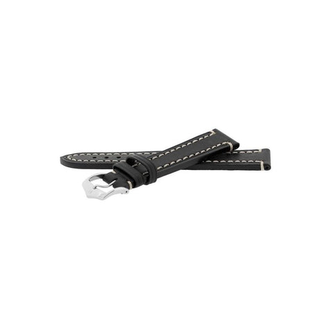 The Watch Boutique Hirsch LIBERTY Leather Watch Strap in BLACK