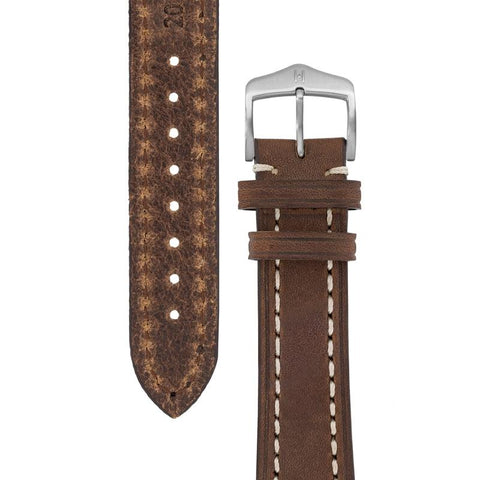 The Watch Boutique Hirsch LIBERTY Leather Watch Strap in BROWN