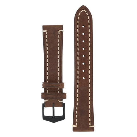 The Watch Boutique Hirsch LIBERTY Leather Watch Strap in BROWN