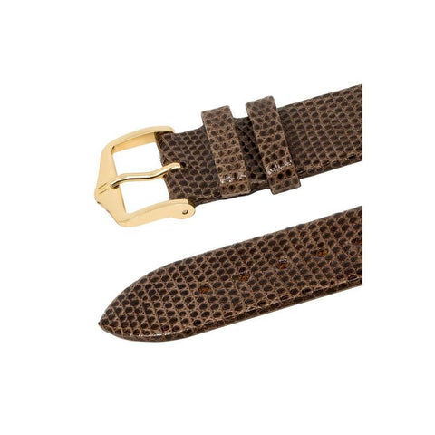 The Watch Boutique Hirsch LIZARD Leather Watch Strap in BROWN