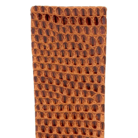 The Watch Boutique Hirsch LIZARD Leather Watch Strap in GOLD BROWN