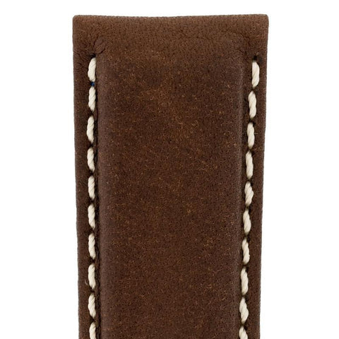 The Watch Boutique Hirsch MARINER Water-Resistant Leather Watch Strap in BROWN