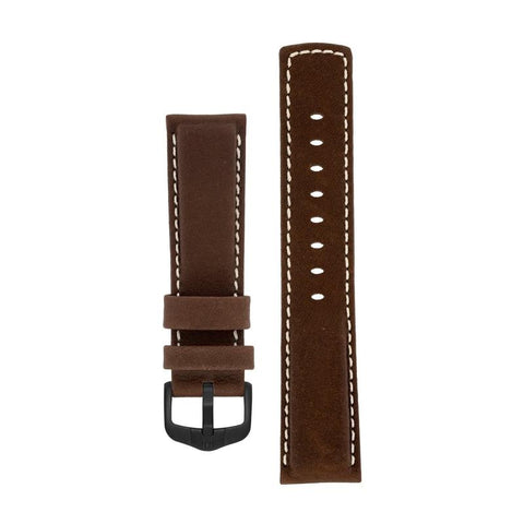 The Watch Boutique Hirsch MARINER Water-Resistant Leather Watch Strap in BROWN