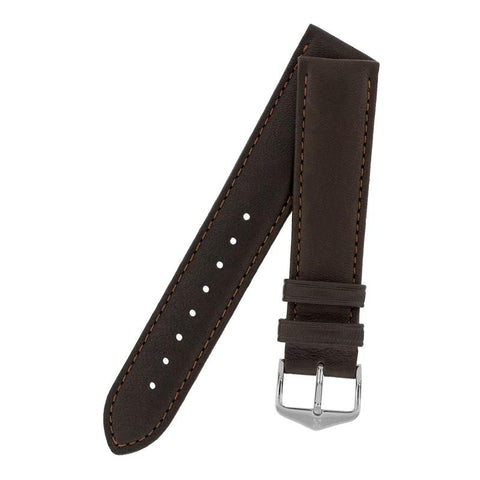 The Watch Boutique Hirsch MERINO Nappa Leather Watch Strap in BROWN
