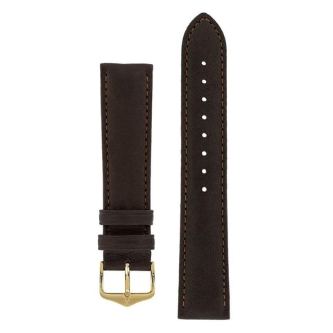 The Watch Boutique Hirsch MERINO Nappa Leather Watch Strap in BROWN