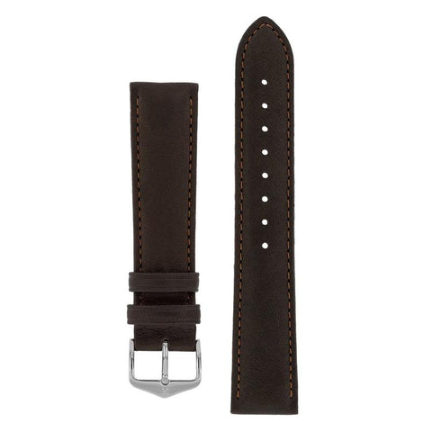 The Watch Boutique Hirsch MERINO Nappa Leather Watch Strap in BROWN