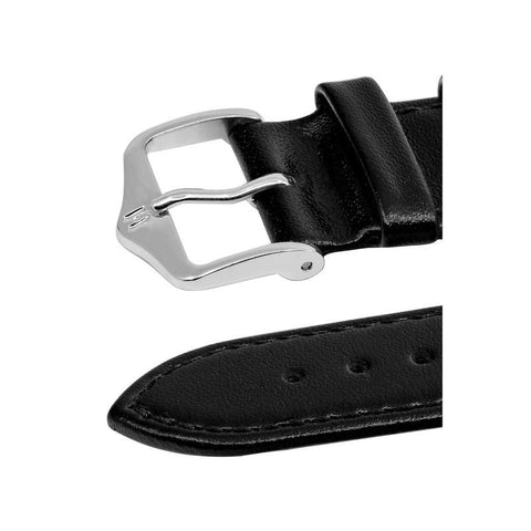 The Watch Boutique Hirsch OSIRIS Calf Leather Watch Strap in BLACK