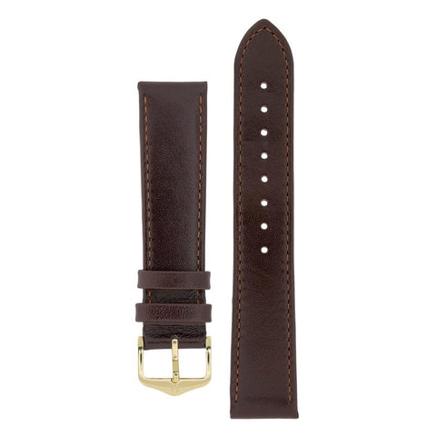 The Watch Boutique Hirsch OSIRIS Calf Leather Watch Strap in BROWN