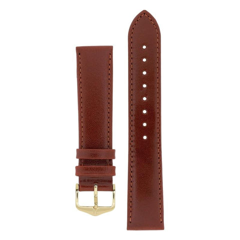 The Watch Boutique Hirsch OSIRIS Calf Leather Watch Strap in MID BROWN