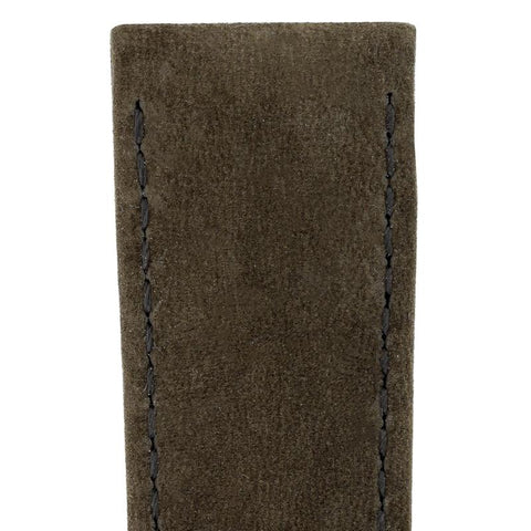 The Watch Boutique Hirsch OSIRIS Calf Leather with Nubuck Effect Watch Strap in BROWN
