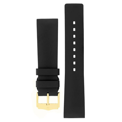 The Watch Boutique Hirsch PURE Natural Rubber Watch Strap in BLACK