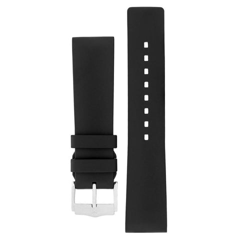 The Watch Boutique Hirsch PURE Natural Rubber Watch Strap in BLACK