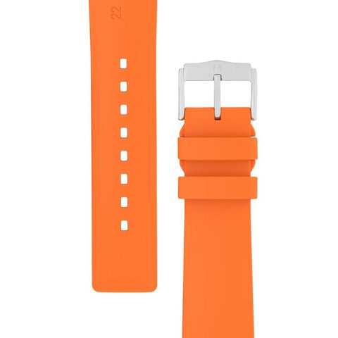 The Watch Boutique Hirsch PURE Natural Rubber Watch Strap in ORANGE