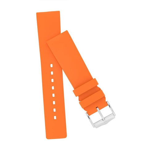 The Watch Boutique Hirsch PURE Natural Rubber Watch Strap in ORANGE
