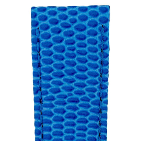 The Watch Boutique Hirsch RAINBOW Lizard Embossed Leather Watch Strap in ROYAL BLUE