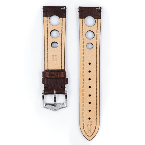 The Watch Boutique Hirsch RALLY Calf Watch Strap in BROWN